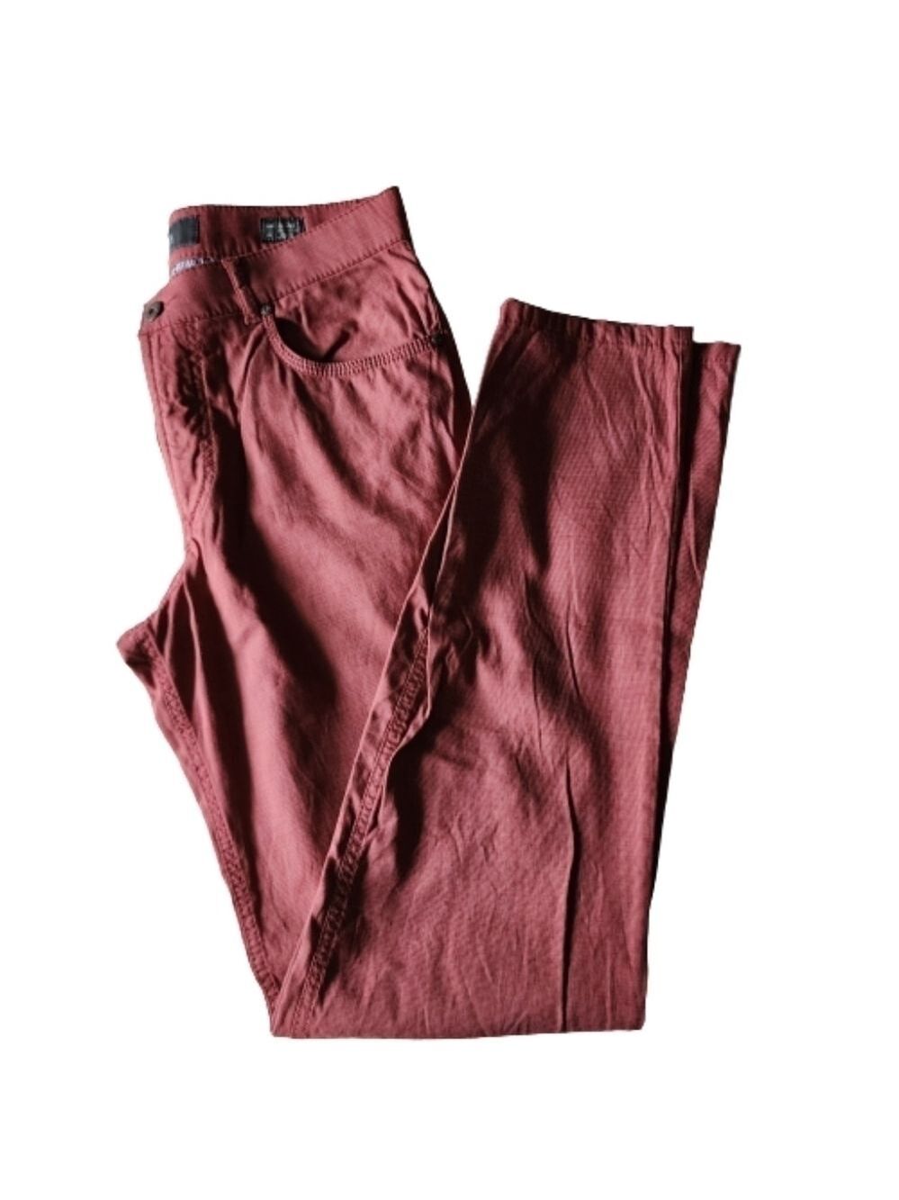 Brax style Cooper regular fit cotton sporty trousers 32/34 color rust
